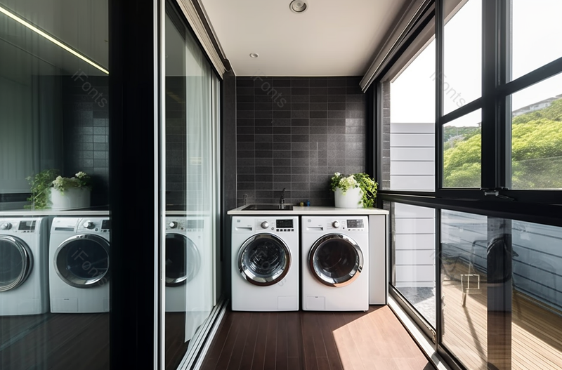 家居阳台洗衣机及生活用品室内背景,高清,摄影图,摄影图片,图片大全,摄影图免费下载